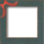 Matte Green With Red Bow Frame (image for) Matte Green With Red Bow Frame